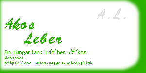 akos leber business card